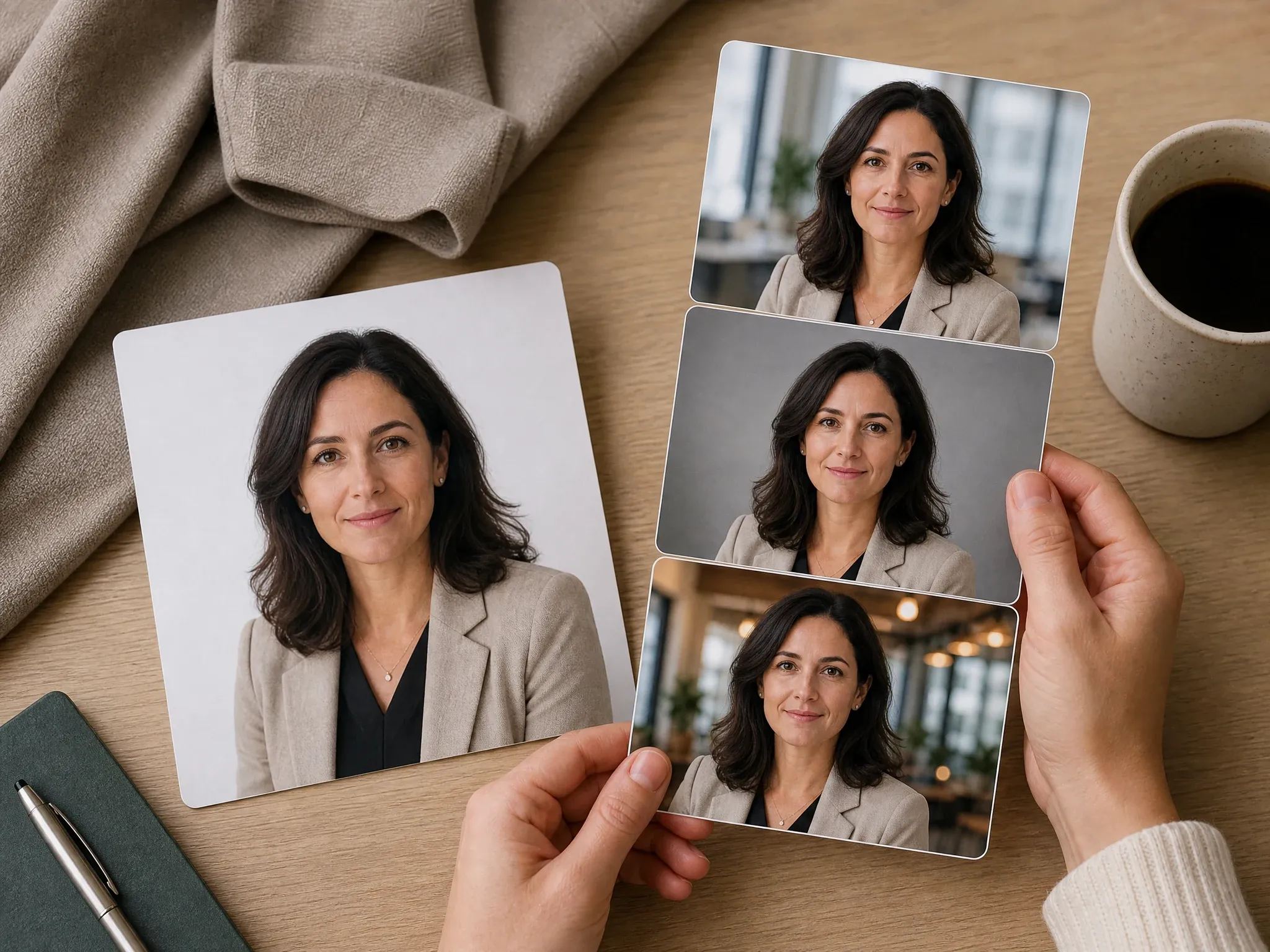 Profile portrait with clean office background replacement