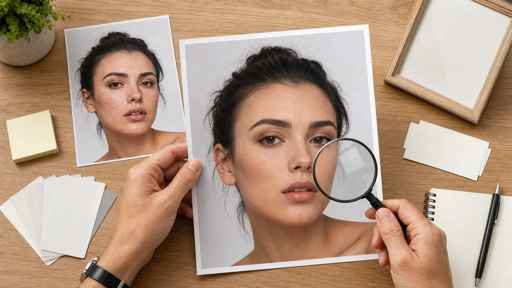 Deutsch AI Image Upscaler related blemish cleanup workflow preview