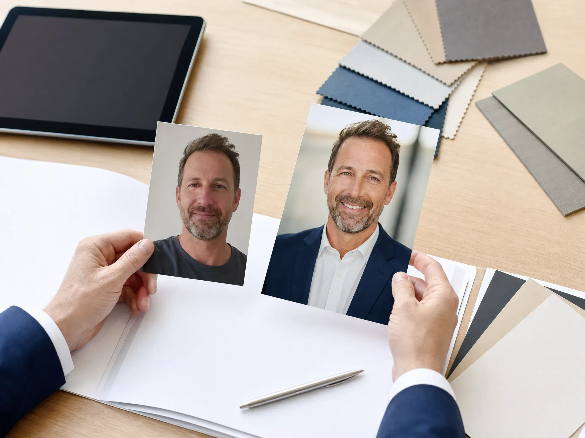 Sales profile business photo prepared for proposal and CRM use