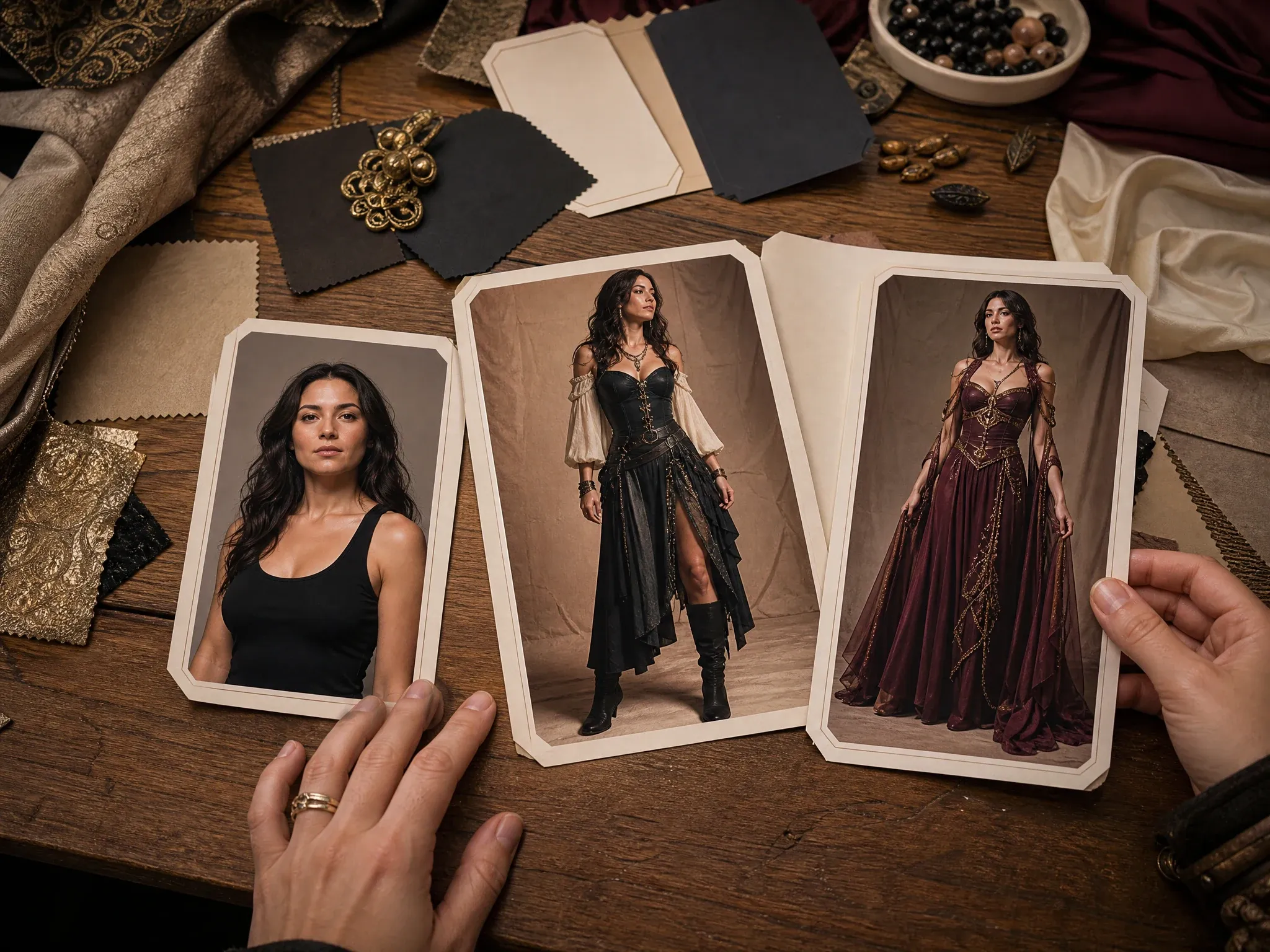 Event and costume outfit ideas created from reference clothing