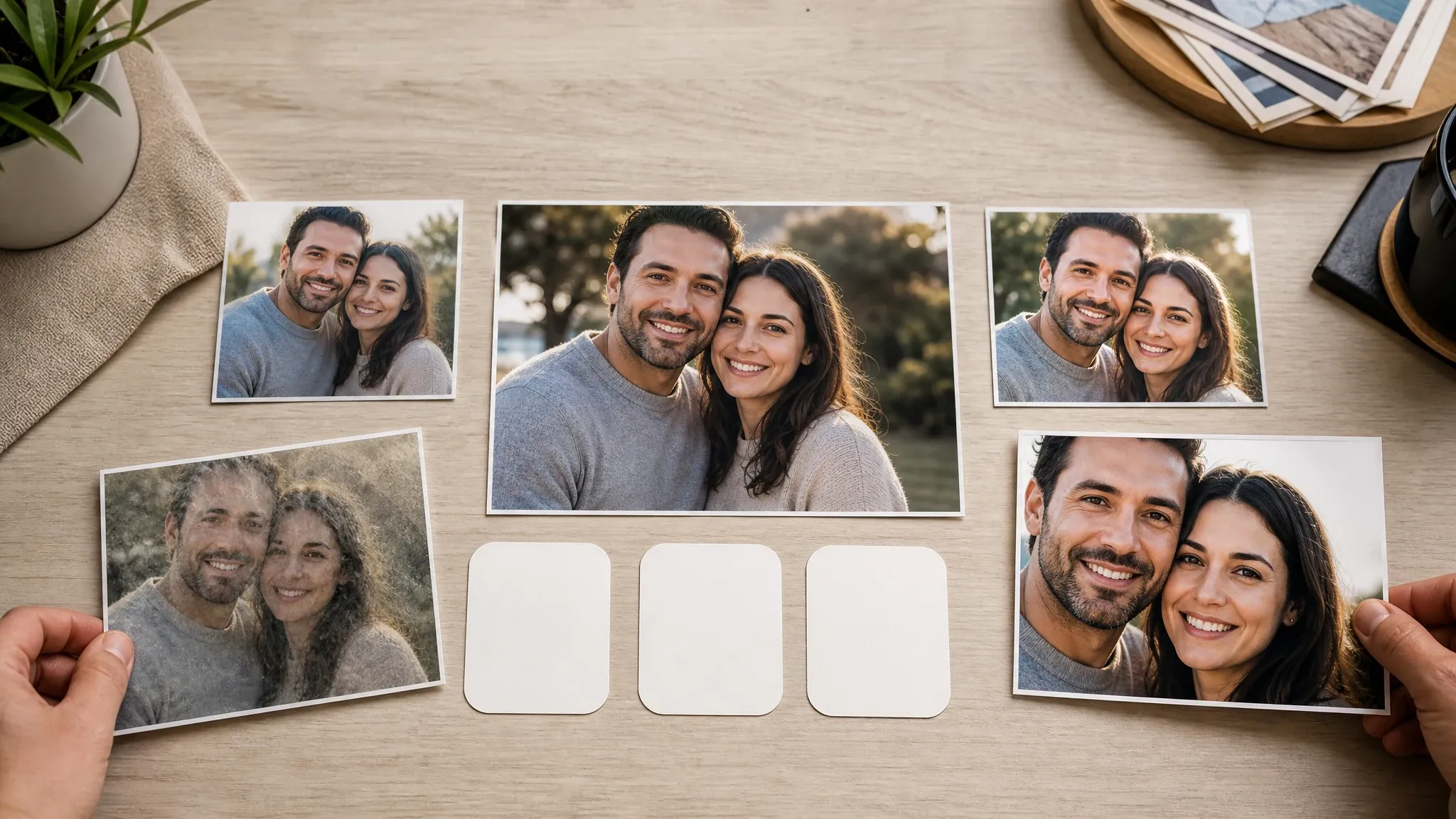 Couple photo result moving into focused cleanup and export workflow