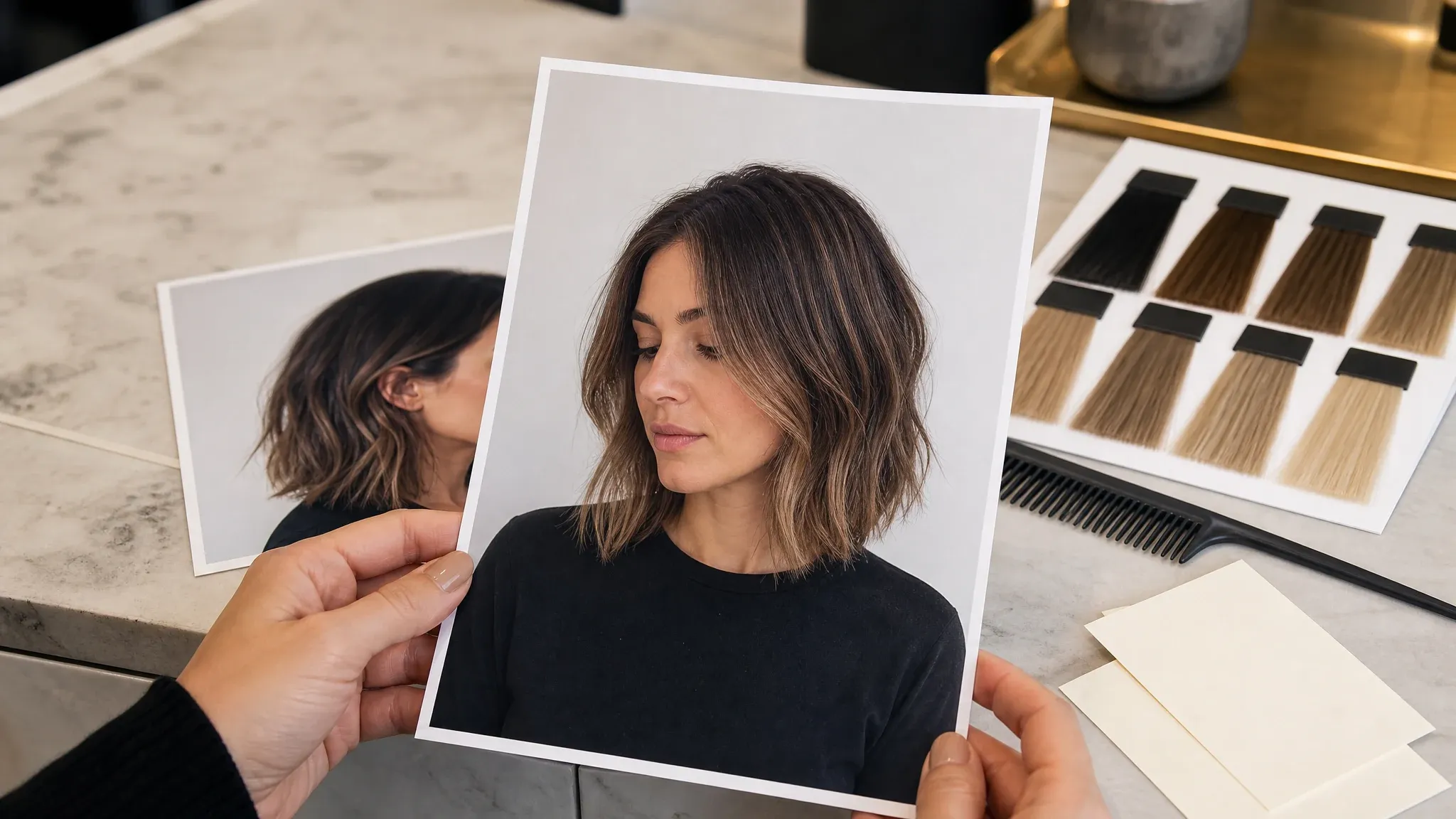 Profilfoto-Refresh mit AI Hair Color Changer Ergebnis