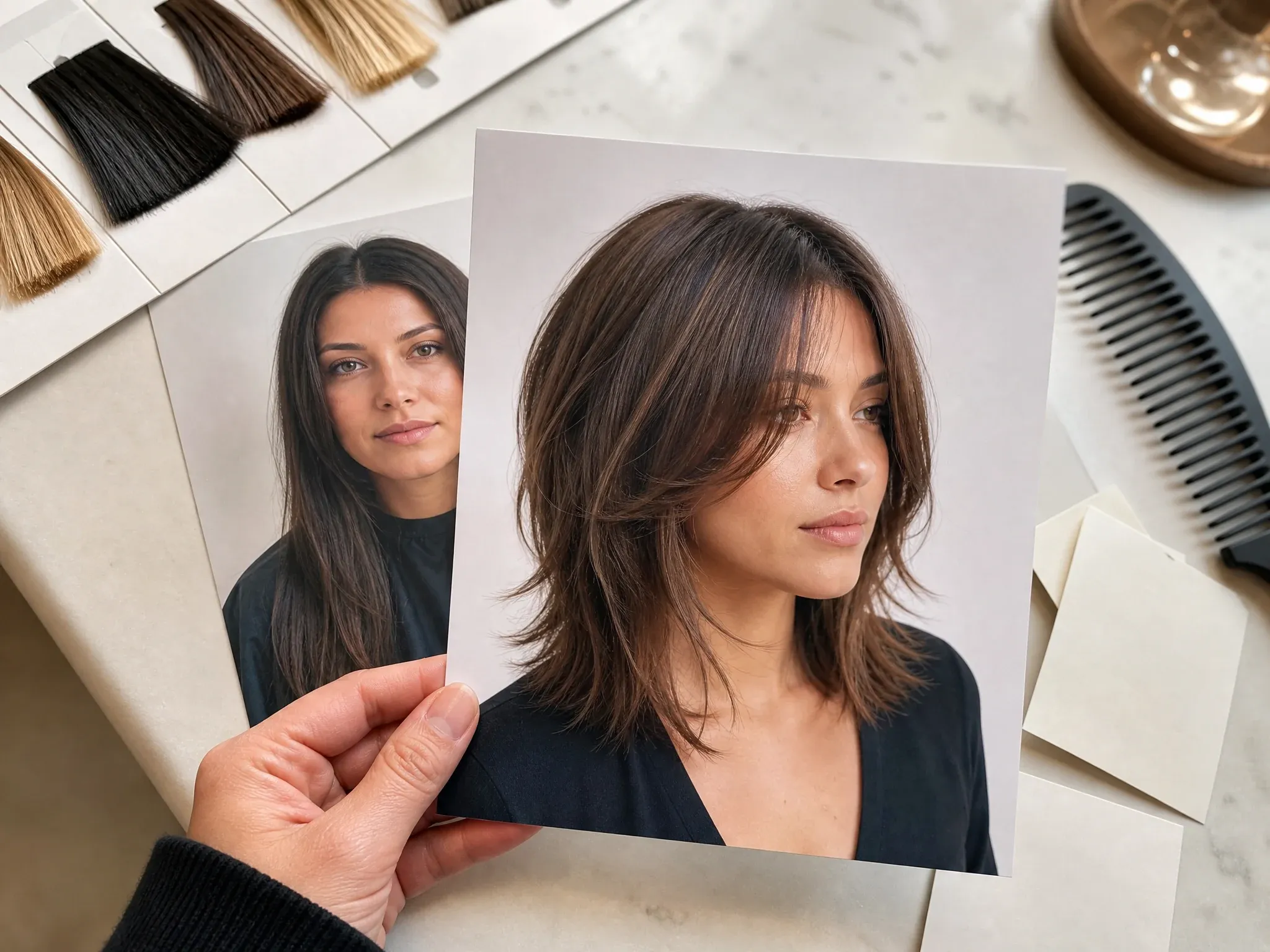 Stylist-ready Frisurenreferenz aus AI Try-on