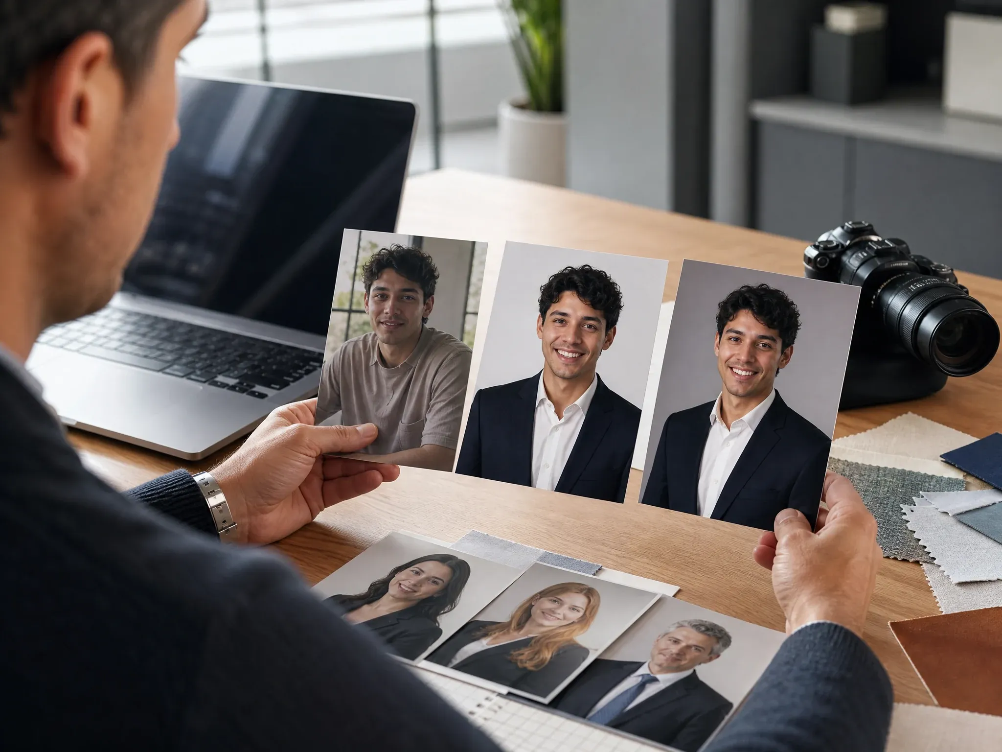 Consistent business headshot profile photos for a company team bio page