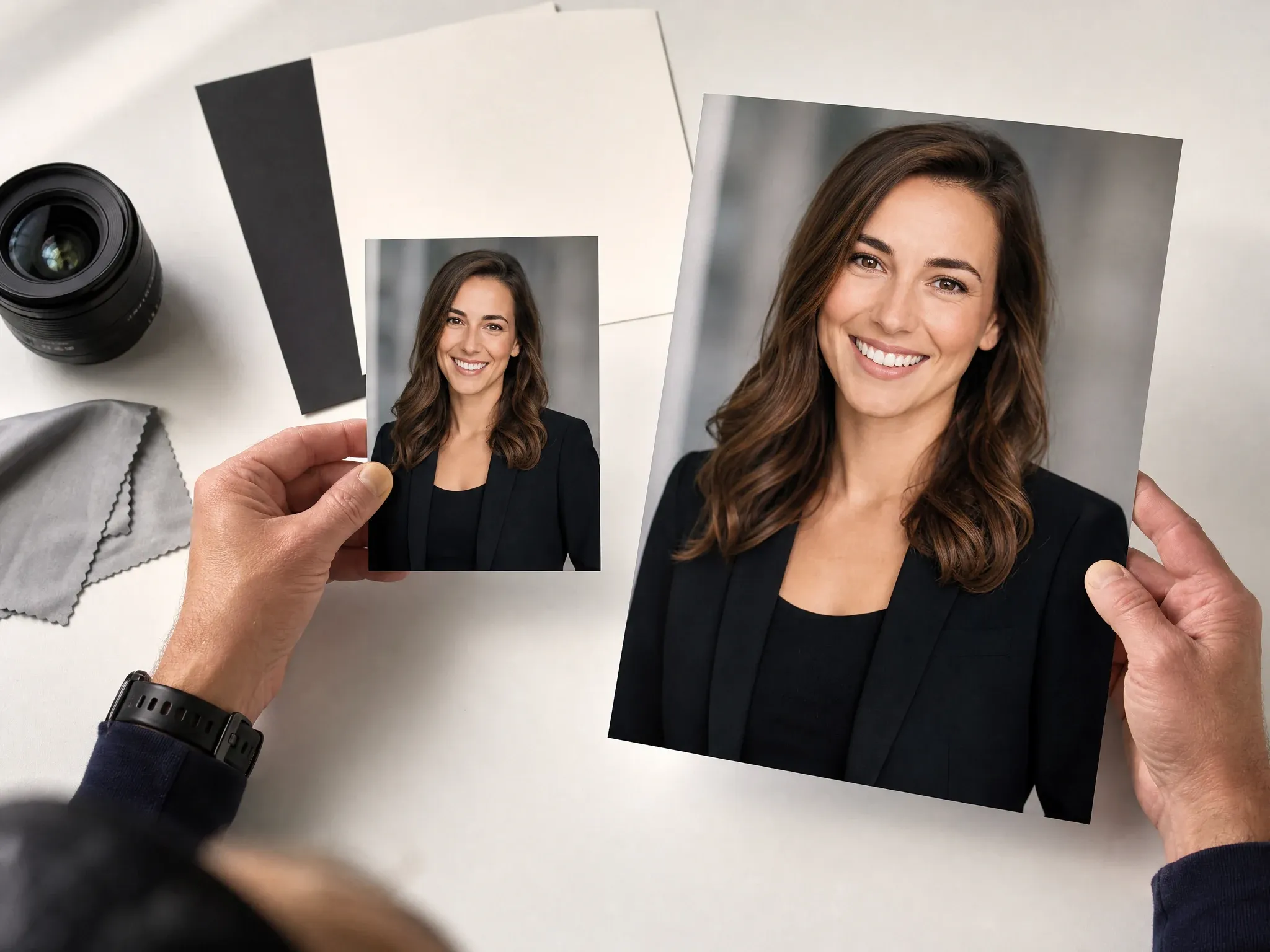 Compact AI image upscaler sharp export preview