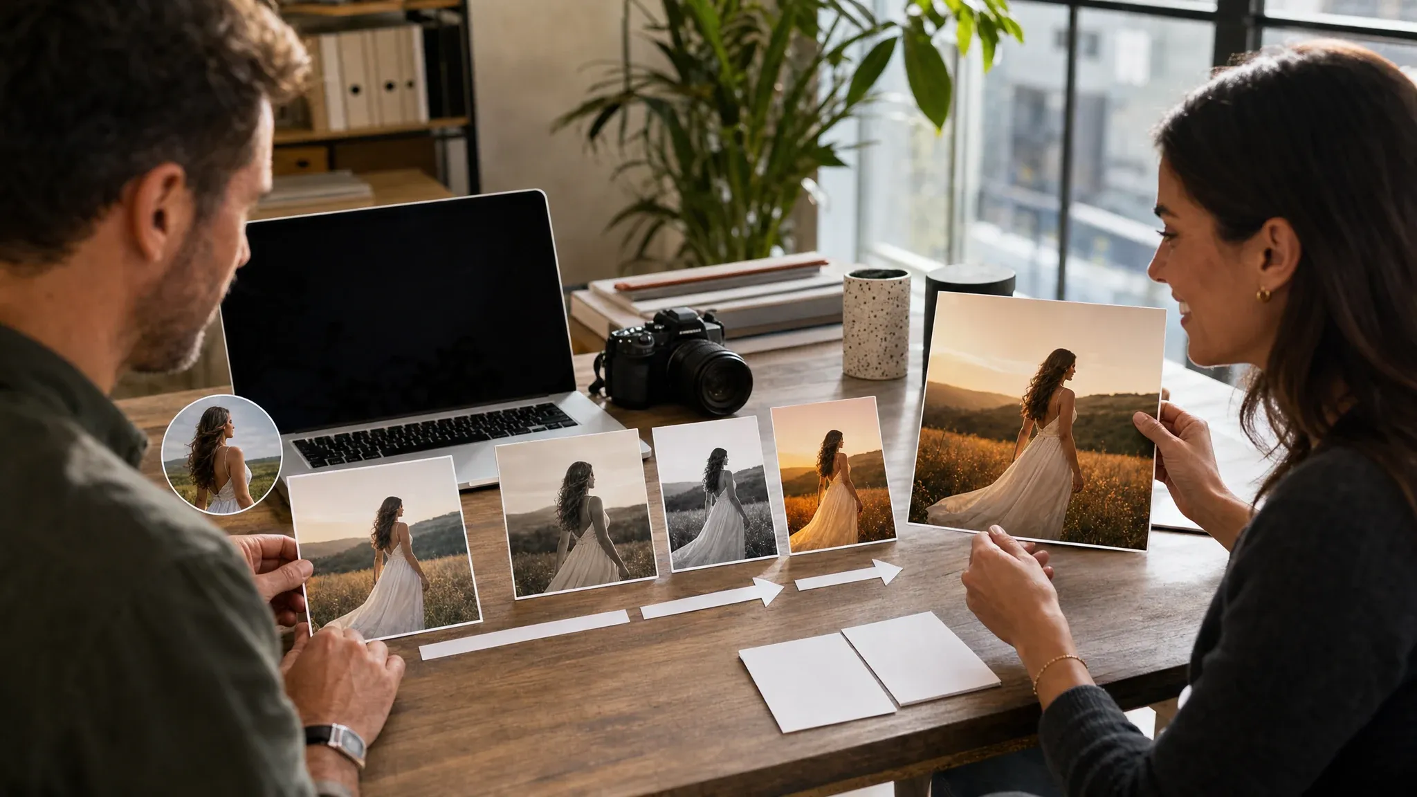 AI image to image source photo becoming controlled campaign variants