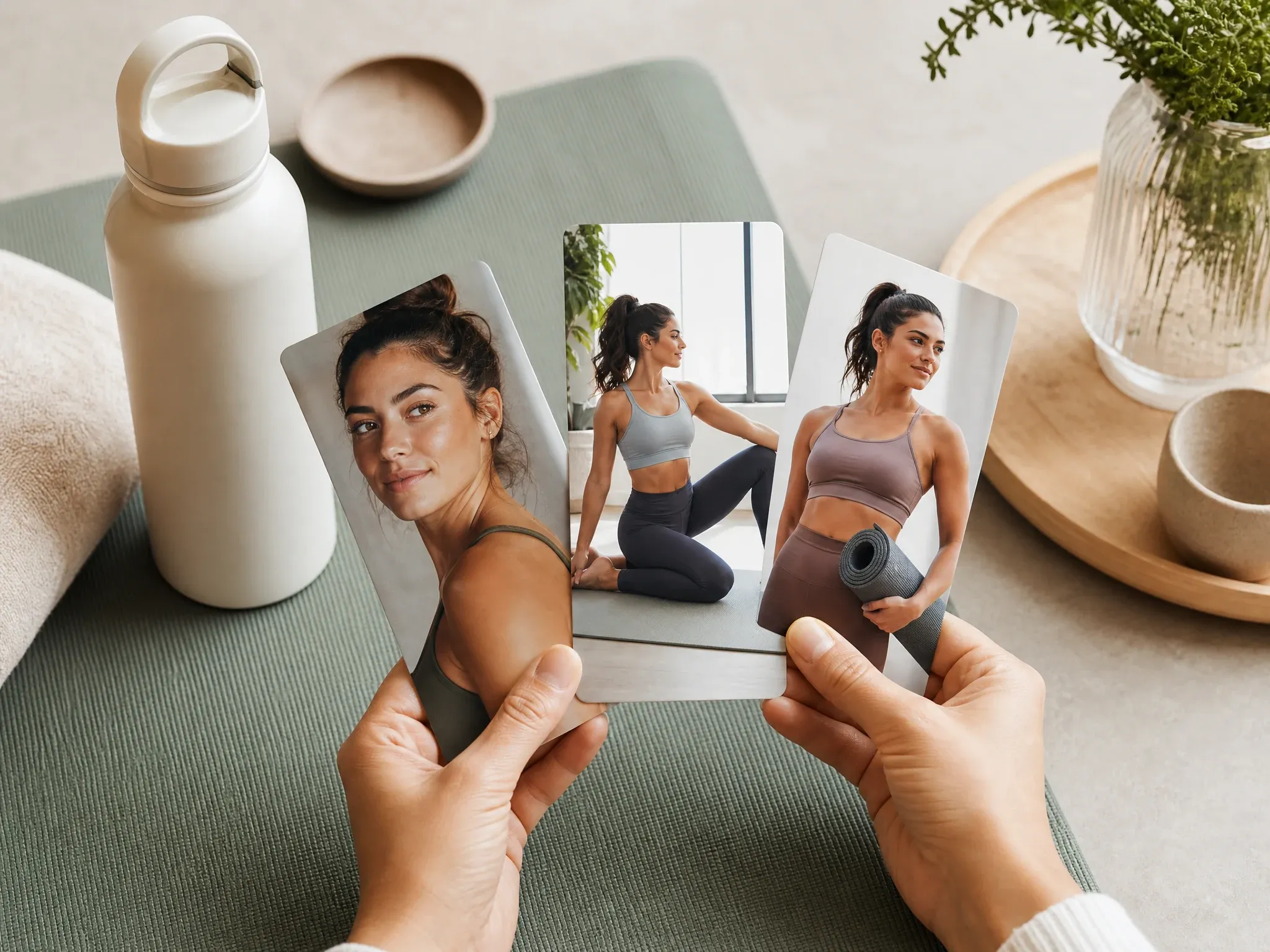 Fitness and wellness virtual creator persona images for social content