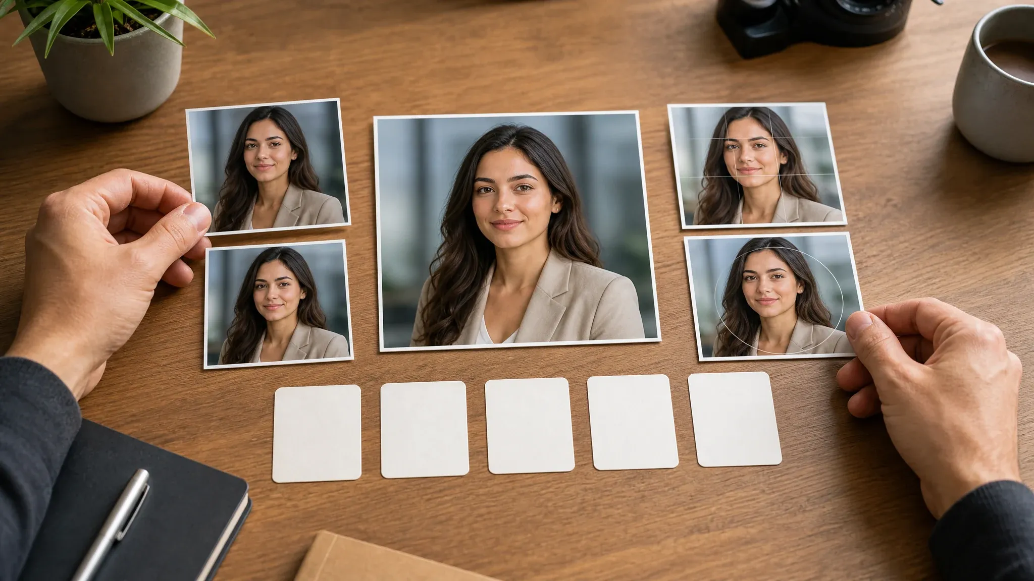 LinkedIn profile photo refinement and final export workflow