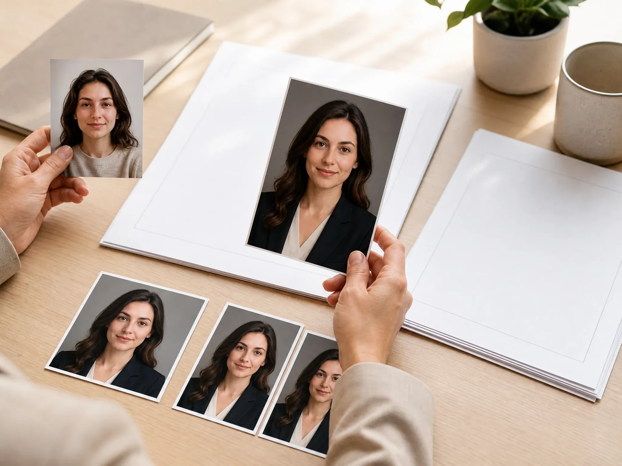 Resume and CV profile photo variants with clean professional backgrounds