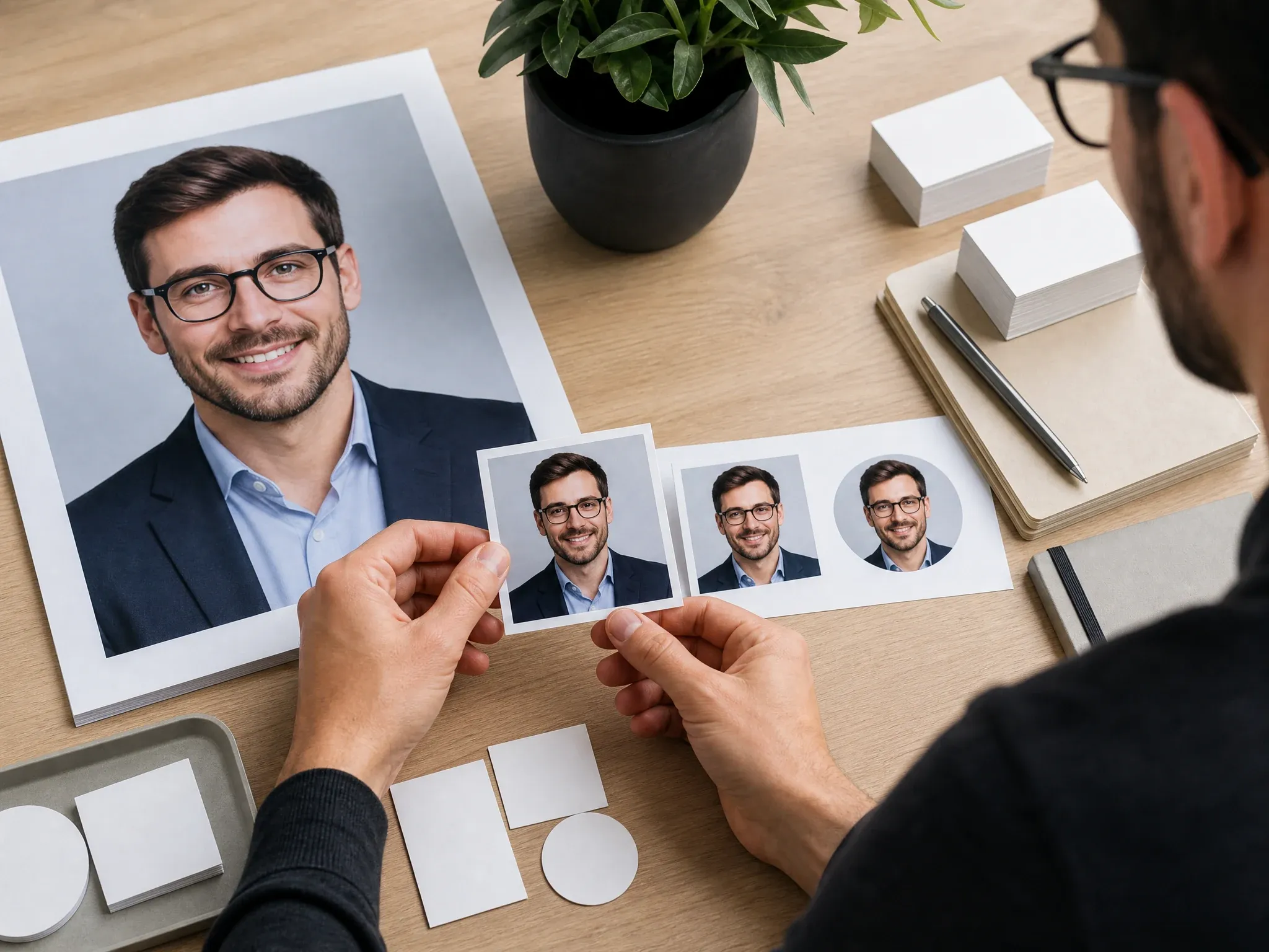 Square professional profile photos prepared for work apps and team pages