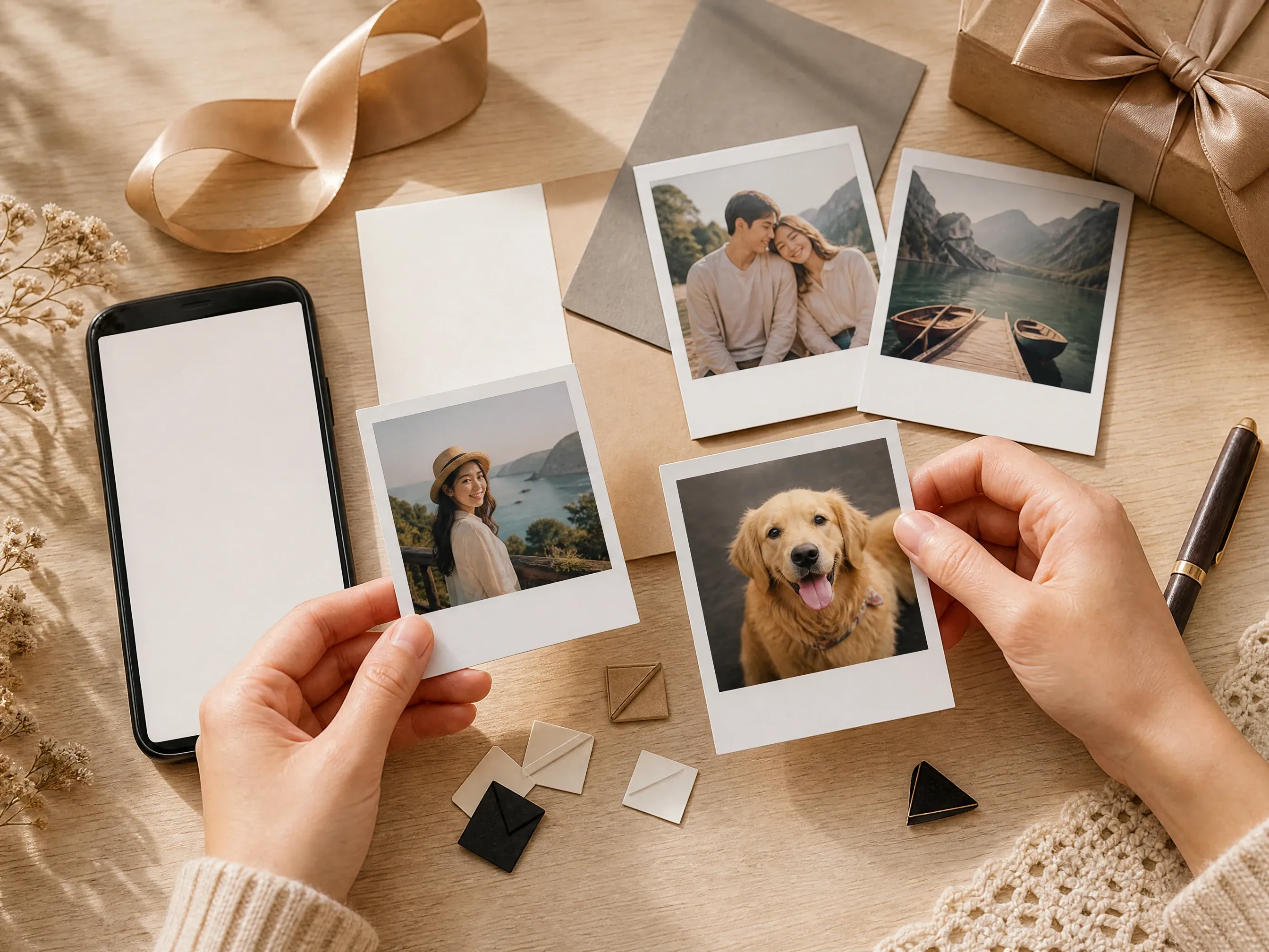 Polaroid-style instant photos prepared for social posts and gift ideas