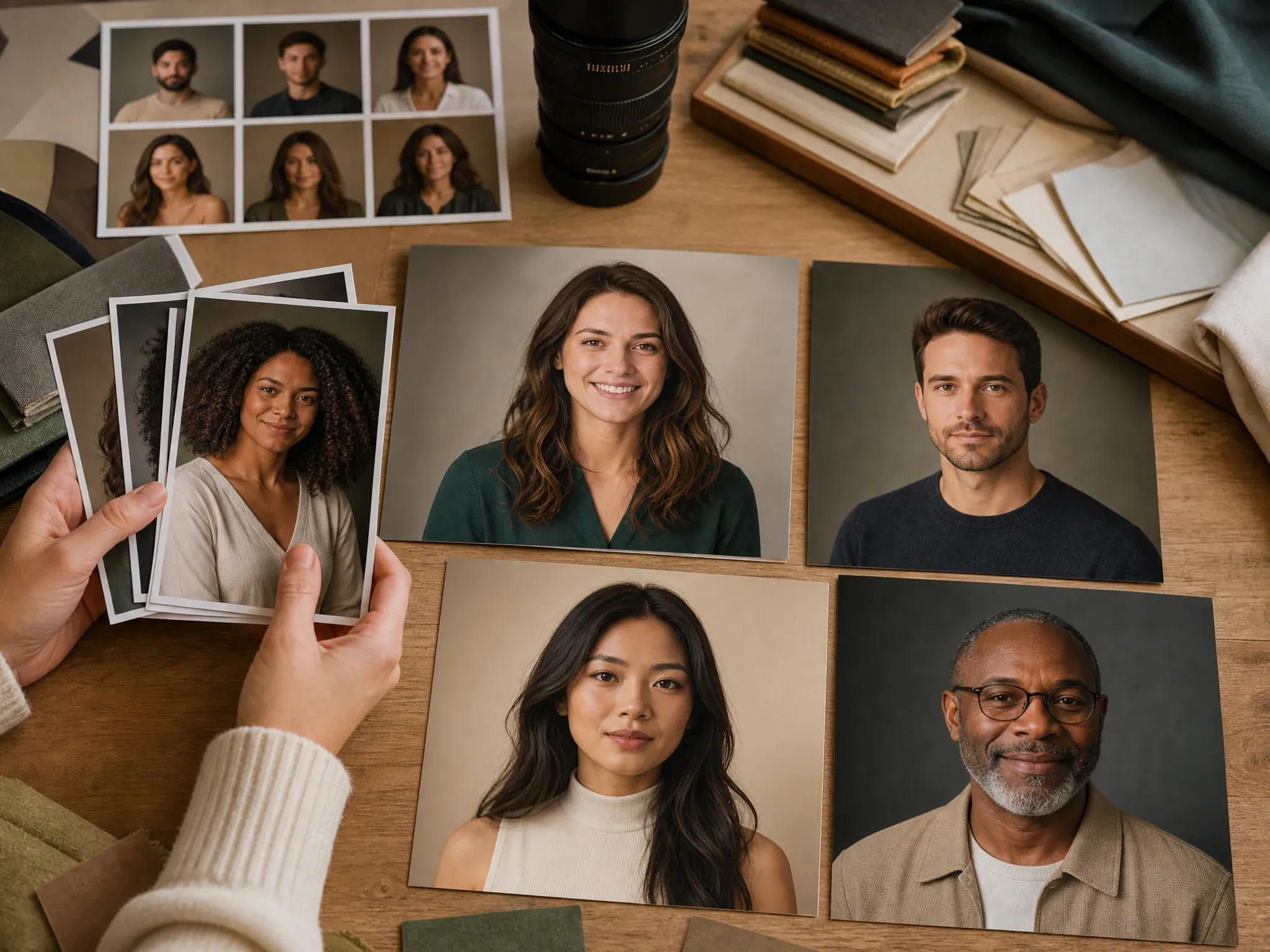 Warm professional portrait variants that are not formal studio headshots