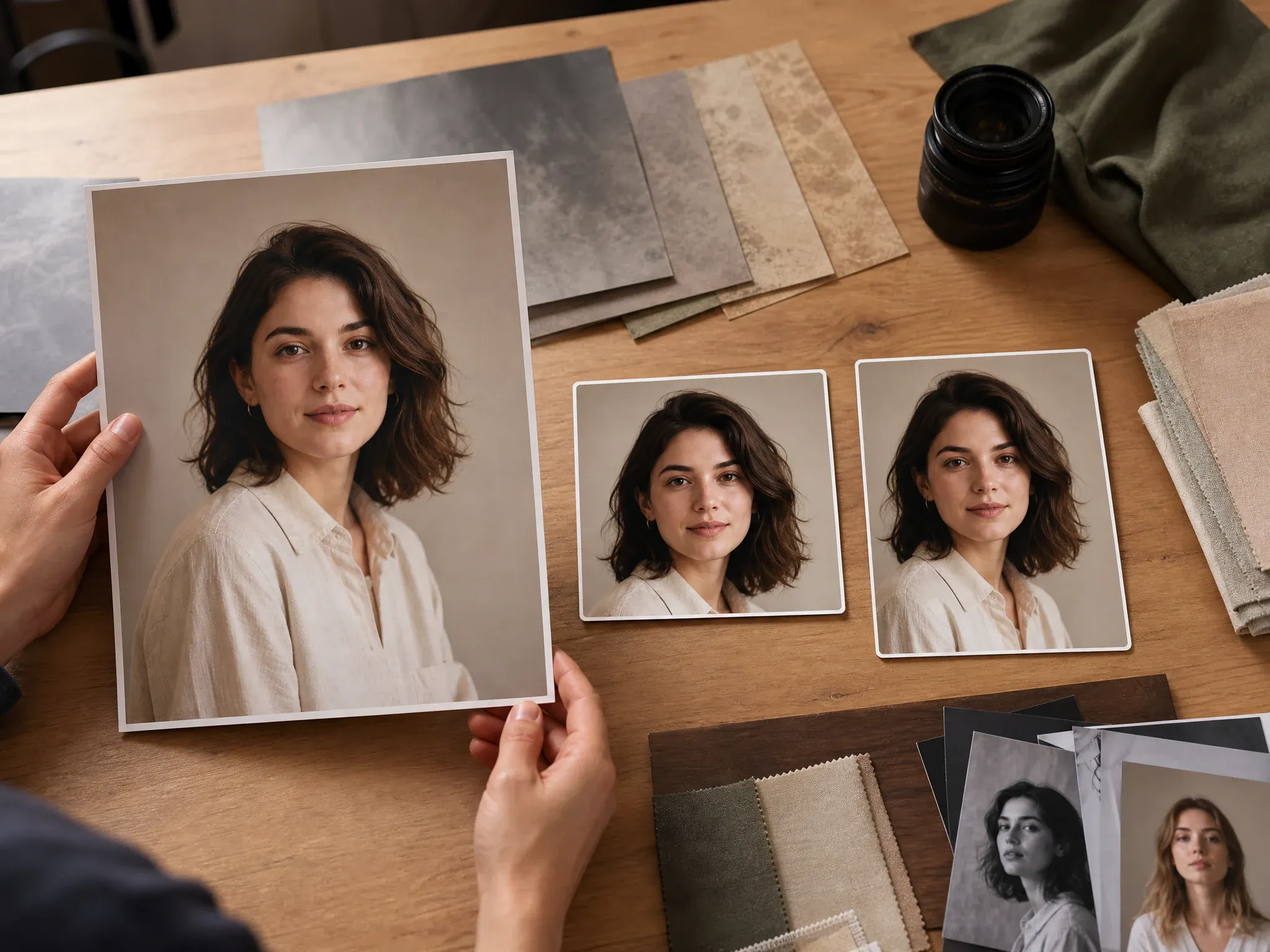 Creative social portrait crops for profile and creator use