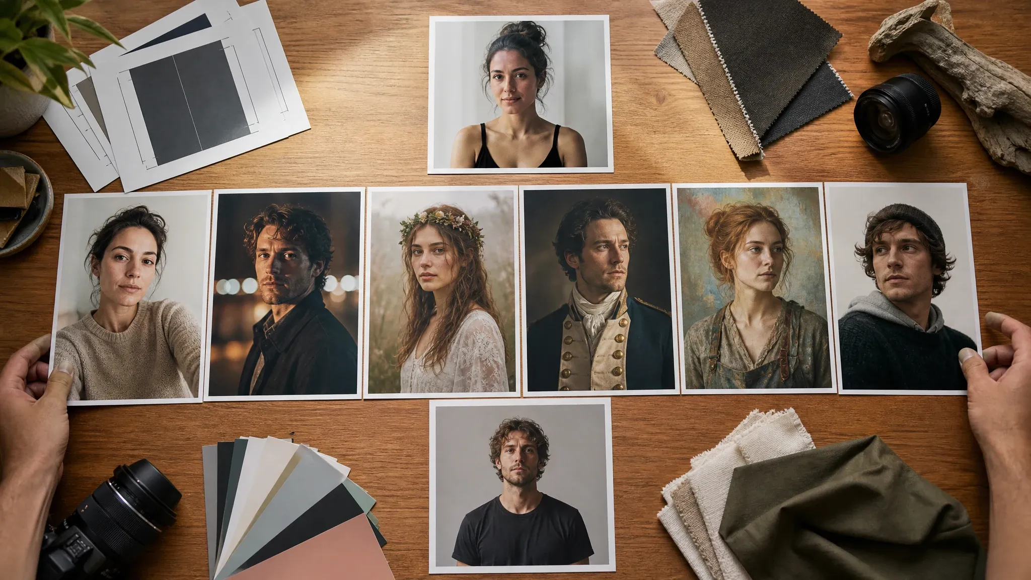 Portrait style grid leading into avatar from photo options