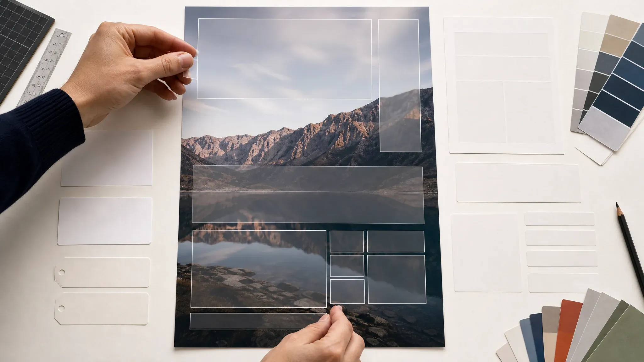 Poster visual base moving into manual typography and QR code workflow