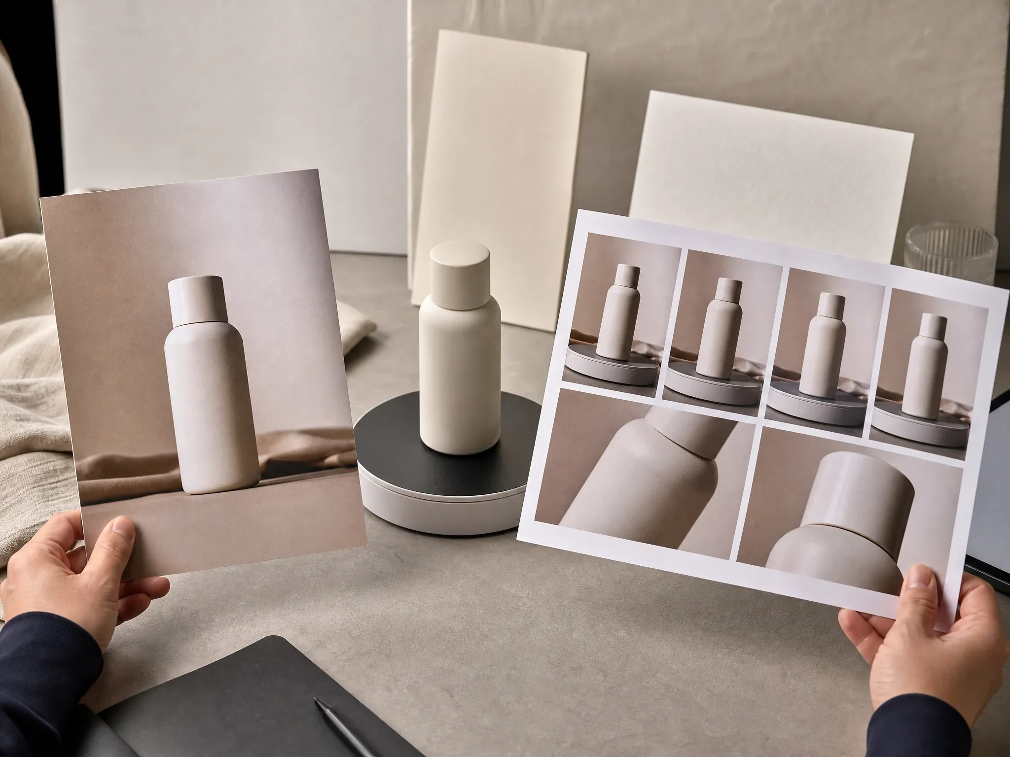 Blank-label product launch still turning into motion concept frames