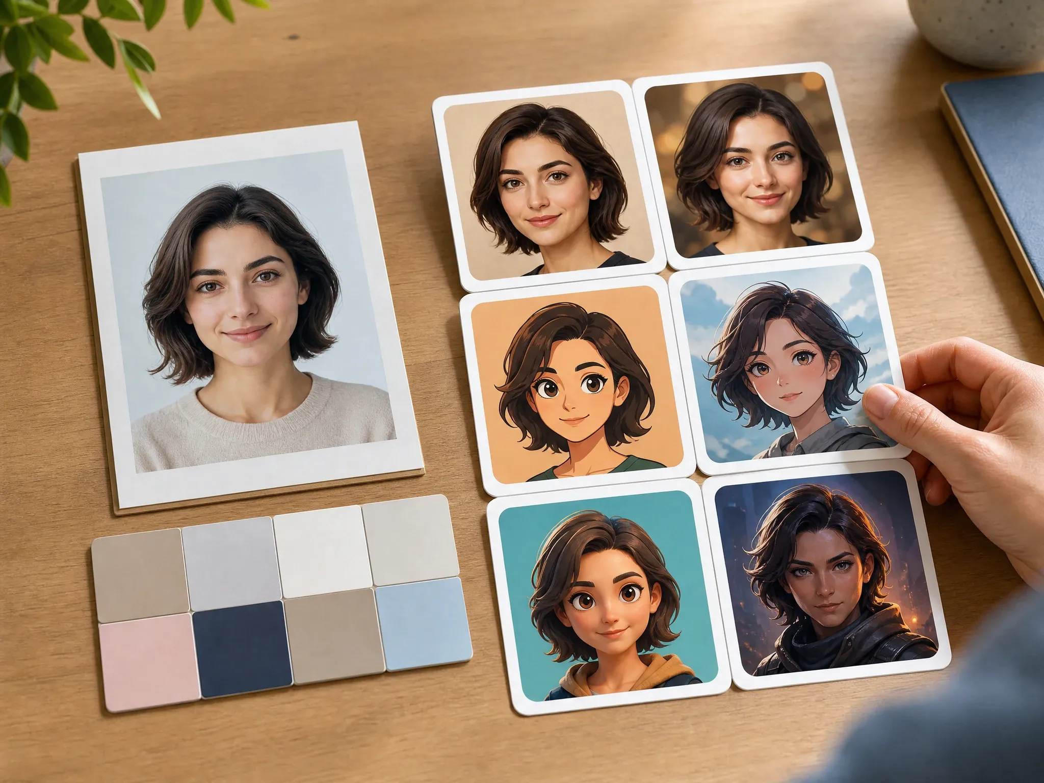 Grid of photo avatar styles for profile and gaming use