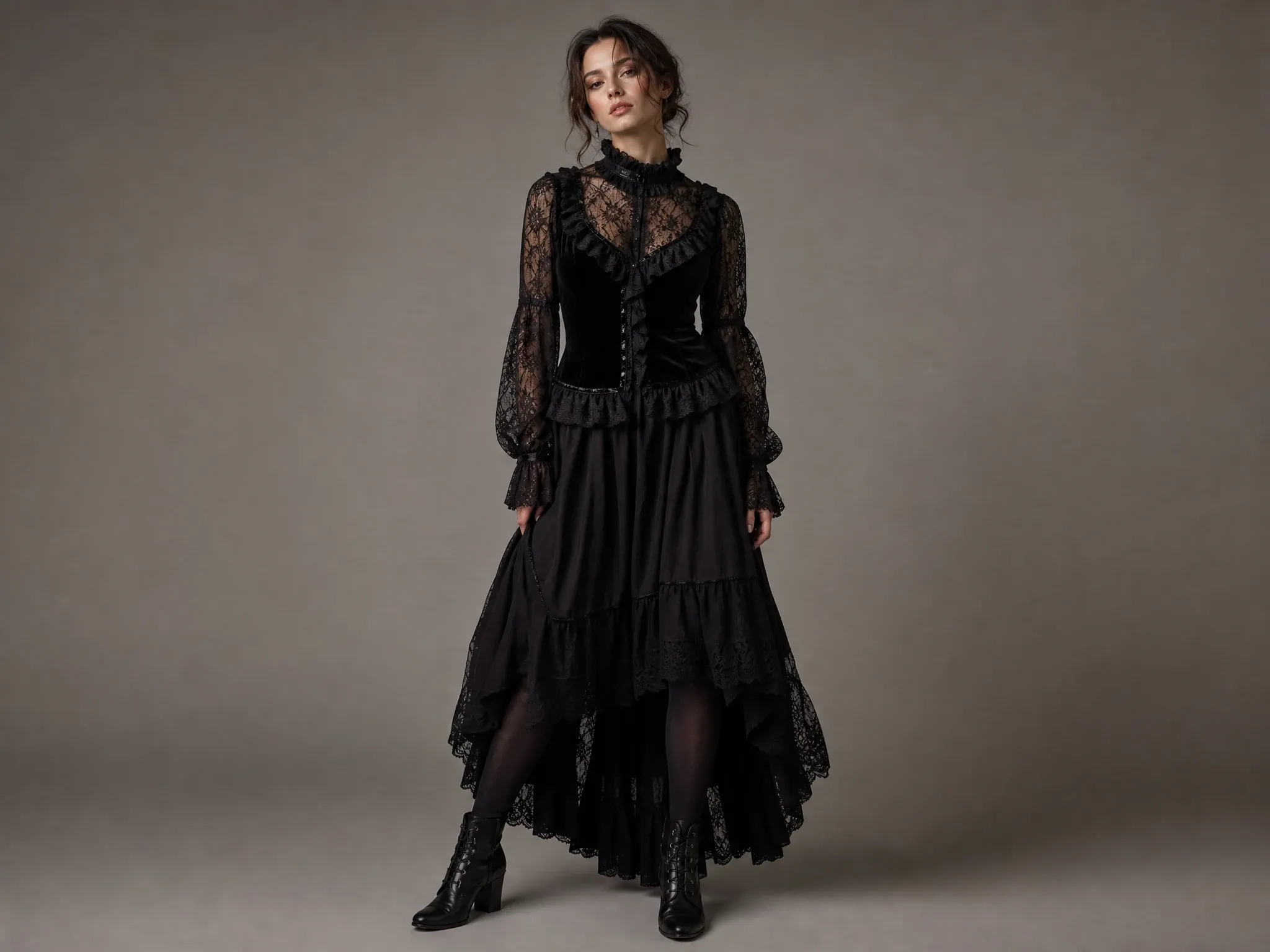 Romantic lace Gothic outfit result