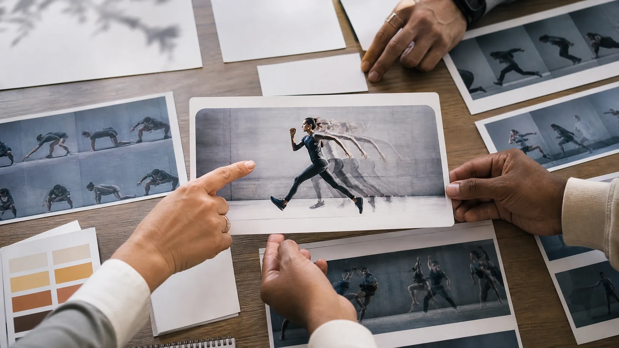 Creative review board with short GIF motion reference