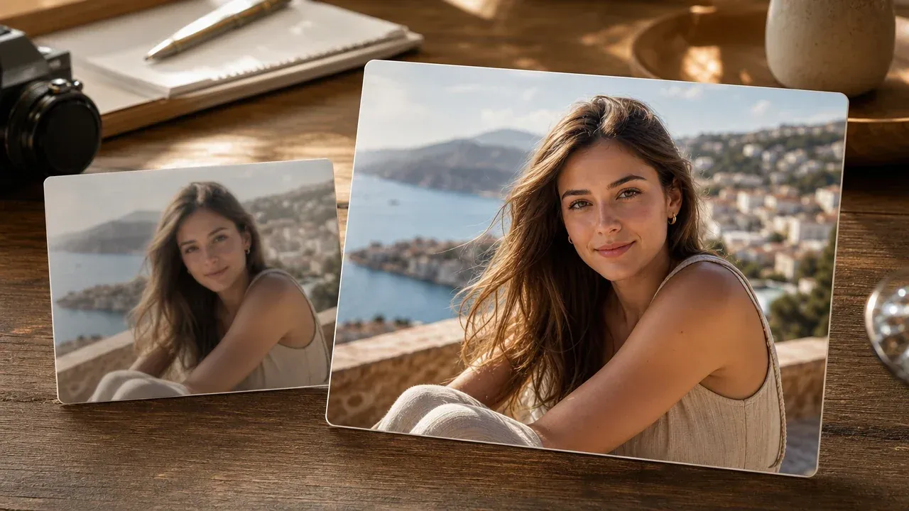 AI photo enhancer clean detail preview