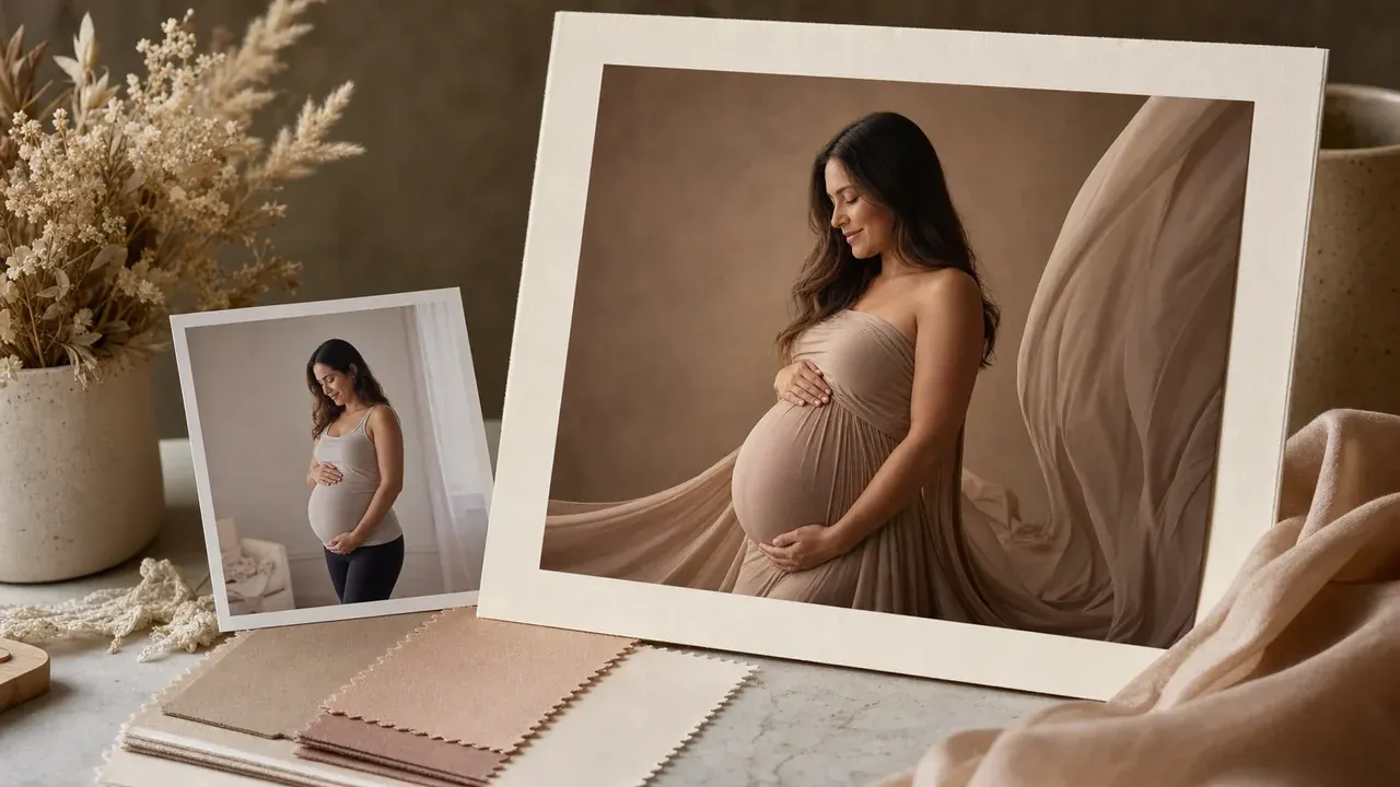 AI maternity photography scene concept preview