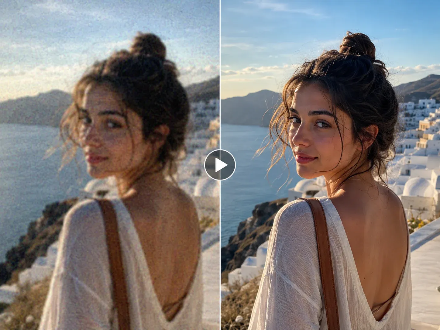 Compact video enhancer clarity preview