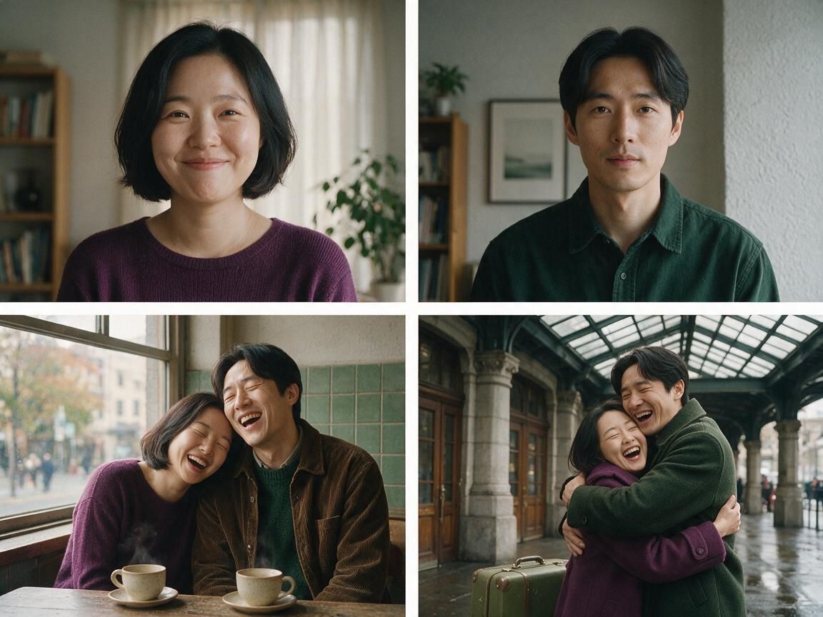 인물 사진 두 장으로 만든 커플 사진 예시
