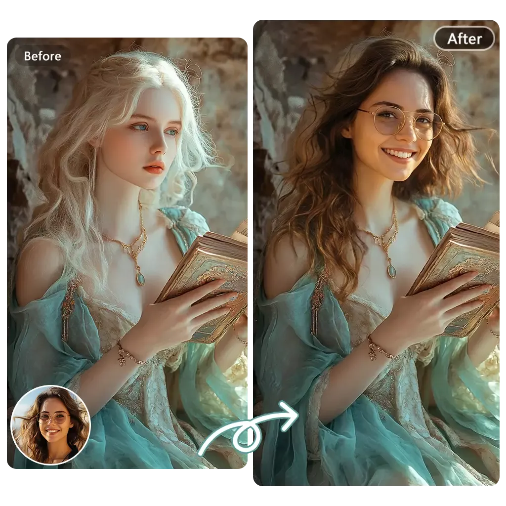 AI head swap preview