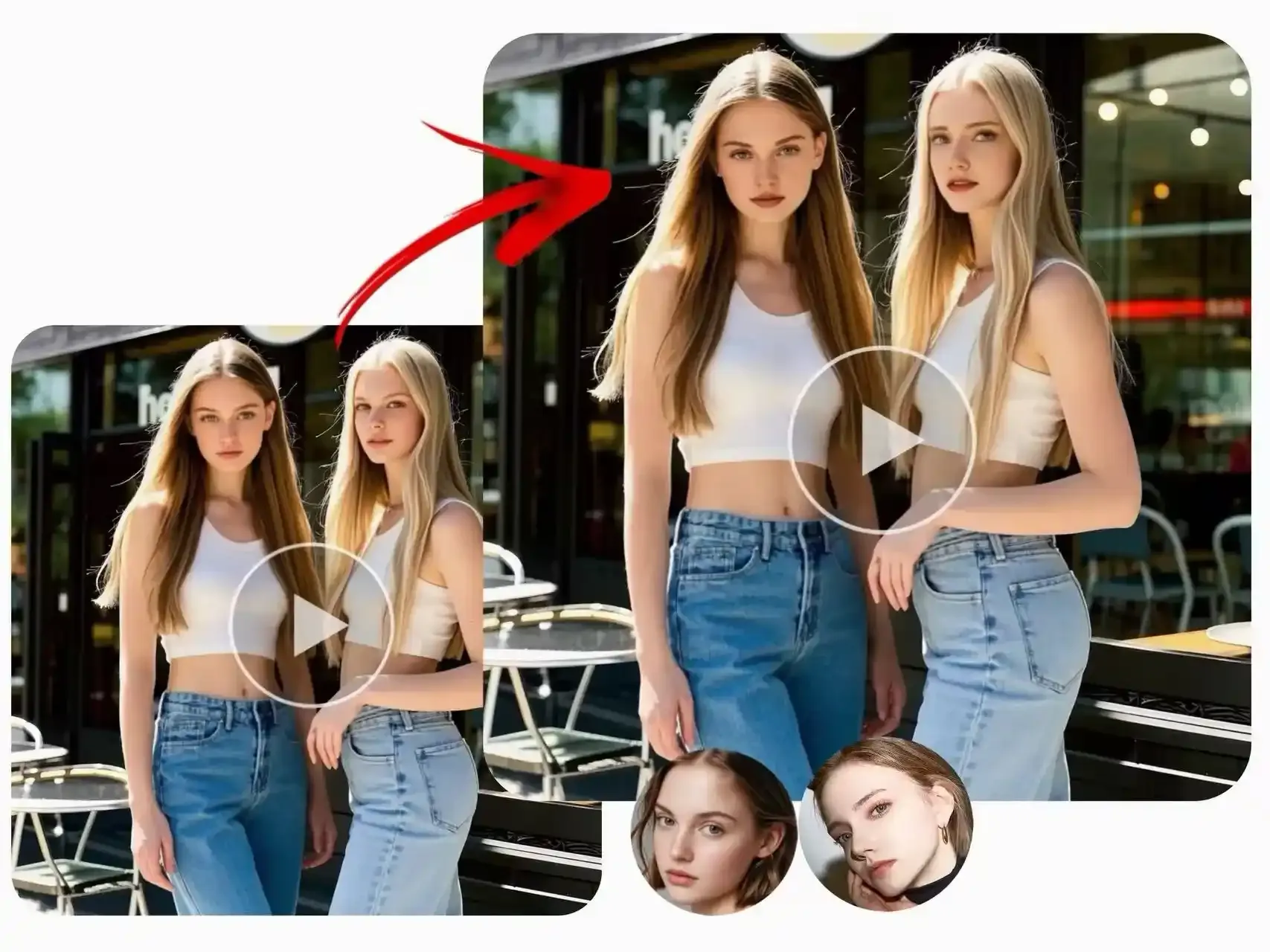 Immer HD-Ergebnisse mit Mehrfach-Video-Gesichtstausch