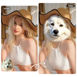 Animal face swap preview