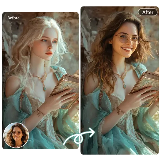 AI head swap preview