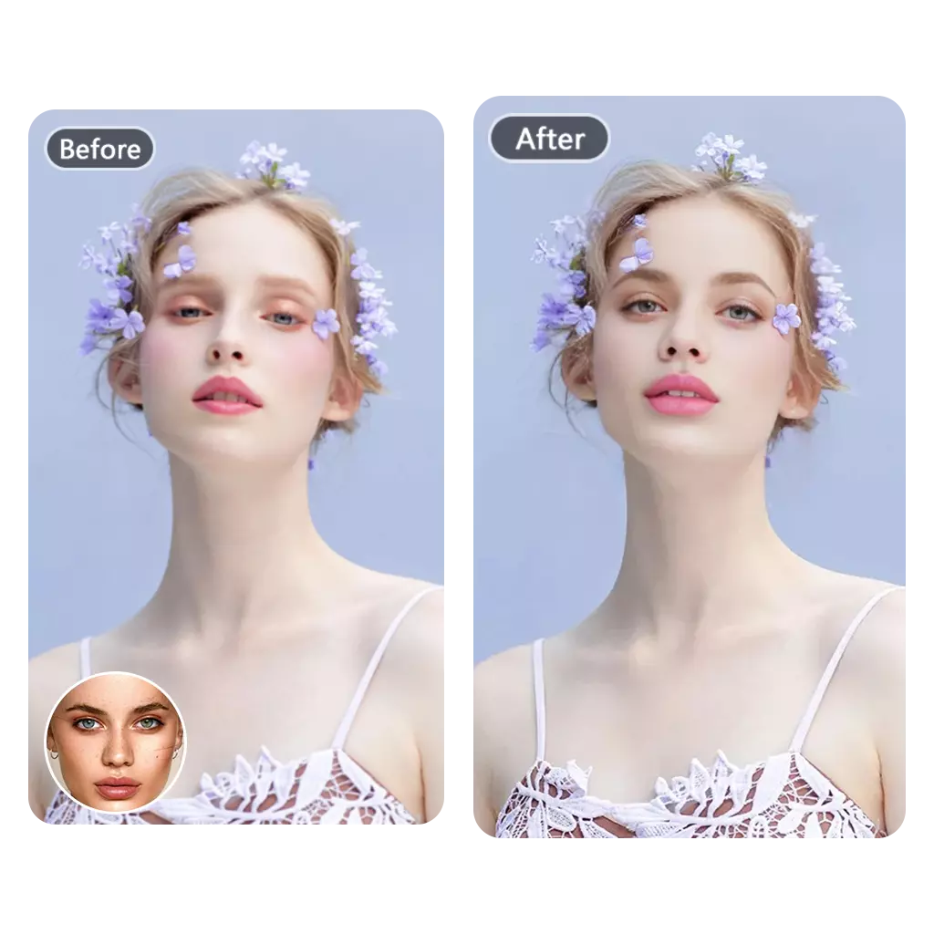 Photo face swap example result