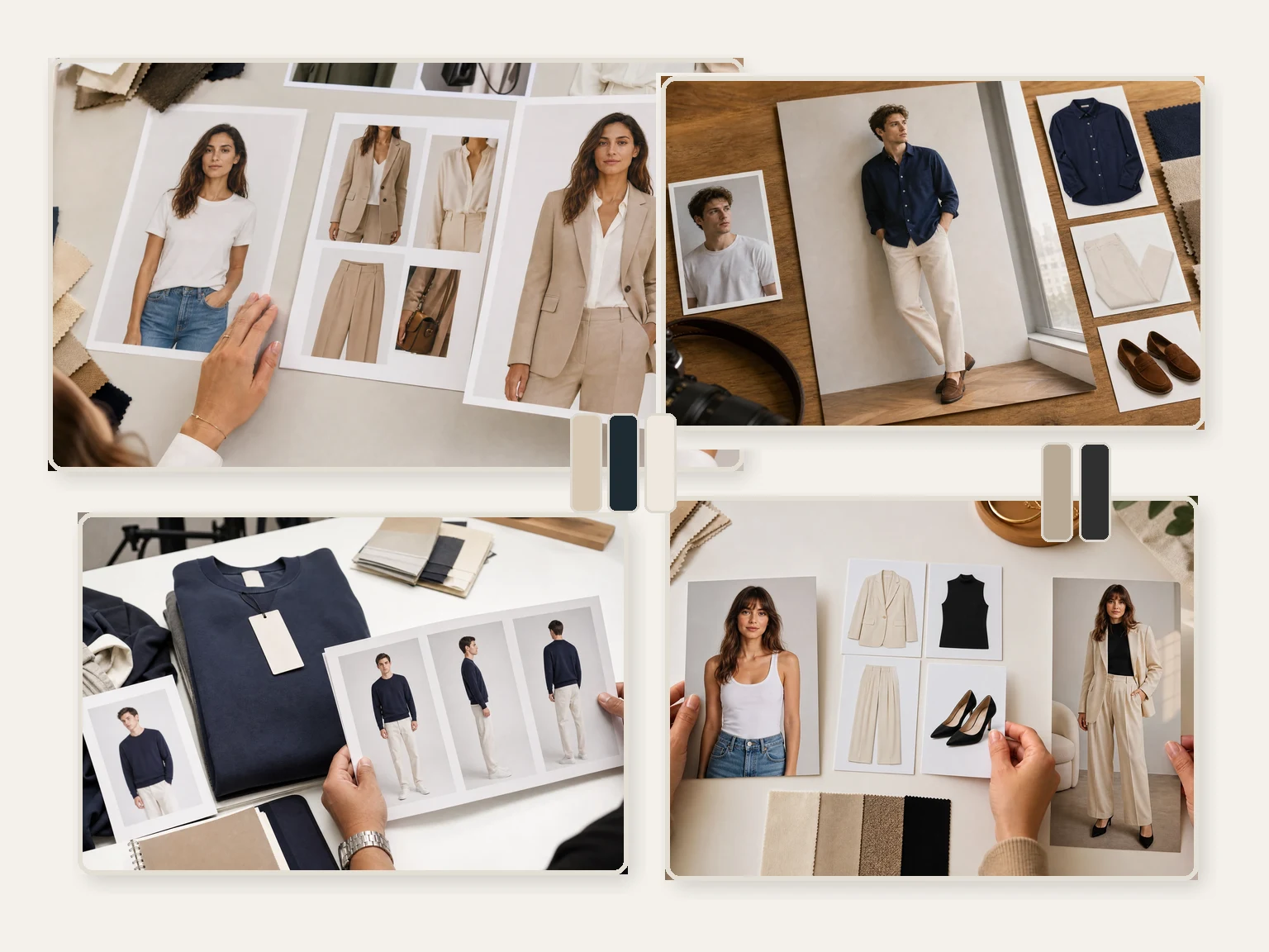 AI clothes changer prompt examples with person photo and garment references