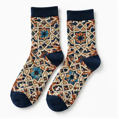 Middle Eastern Geometric Socks