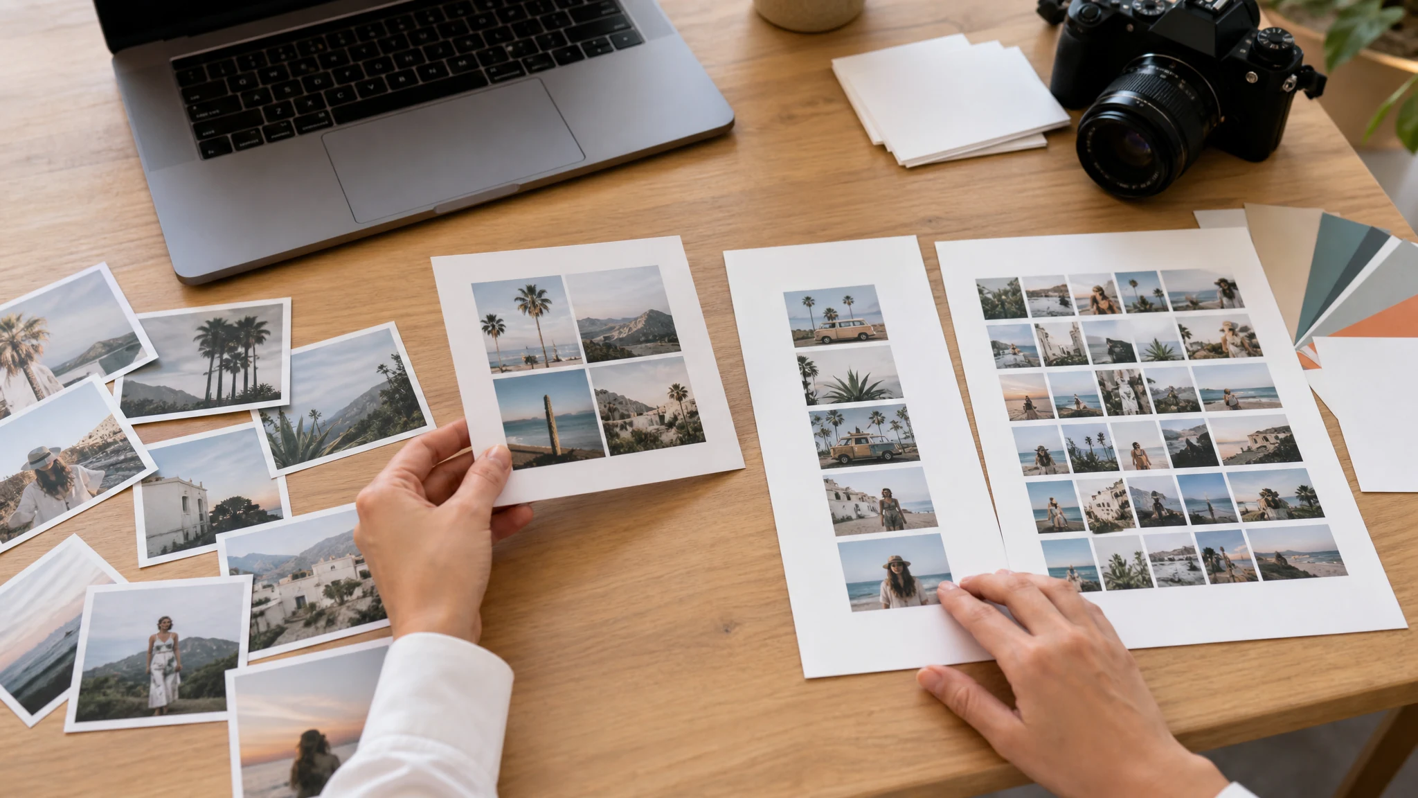 Deutsch photo grid maker arranging multiple photos into a clean collage layout