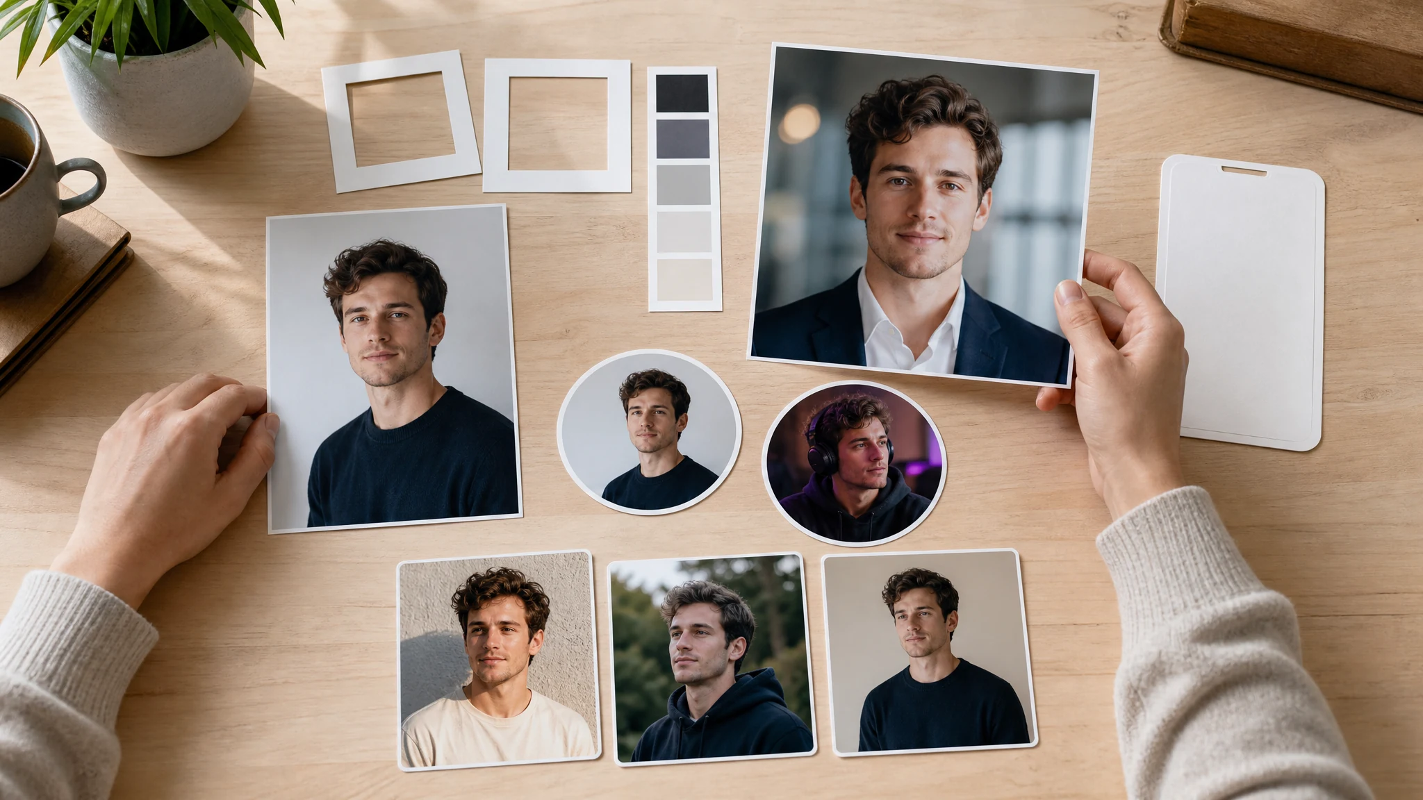 Creator turning one portrait photo into platform-ready profile pictures and PFP crops