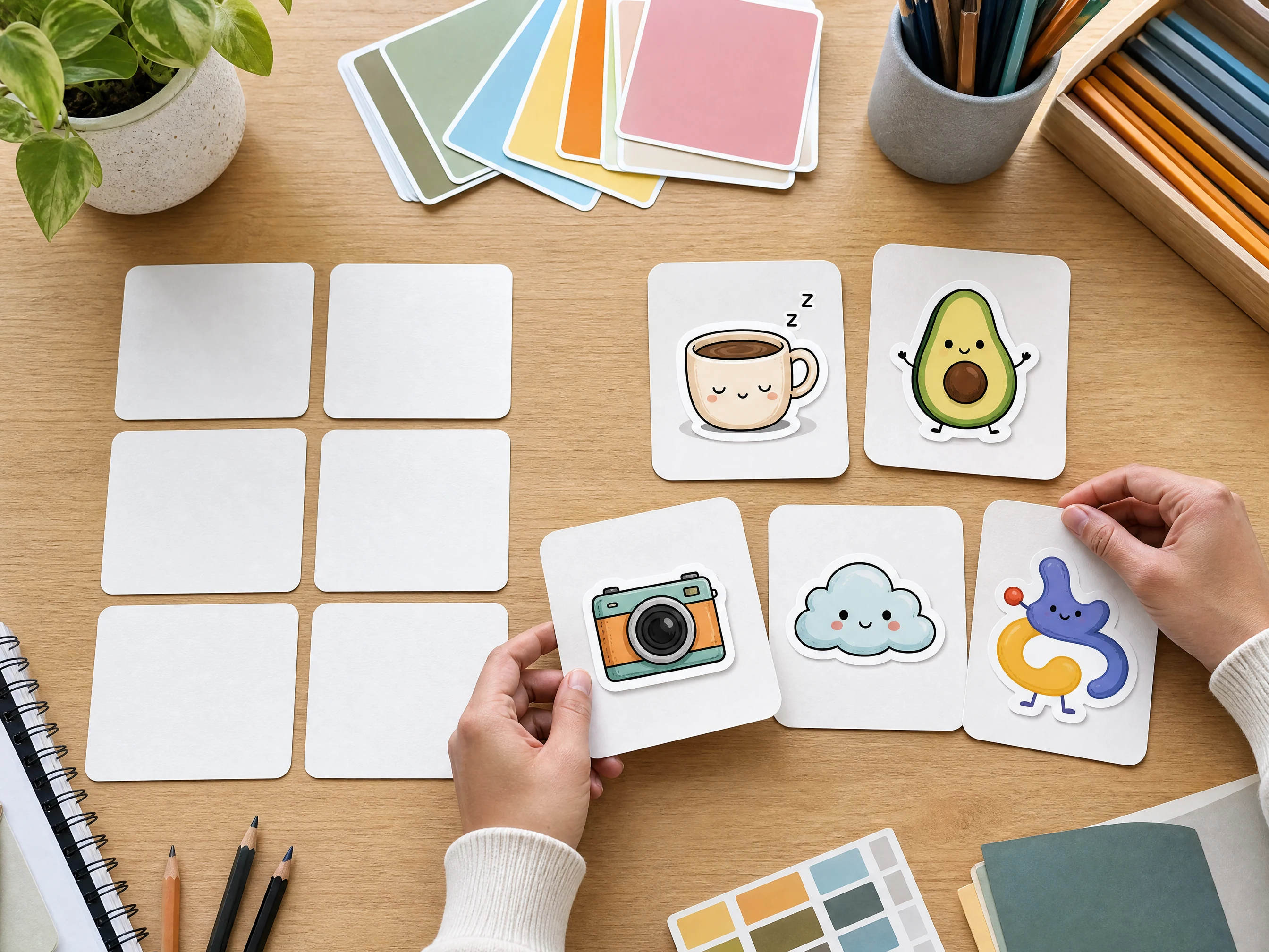 AI sticker generator text and photo sticker preview