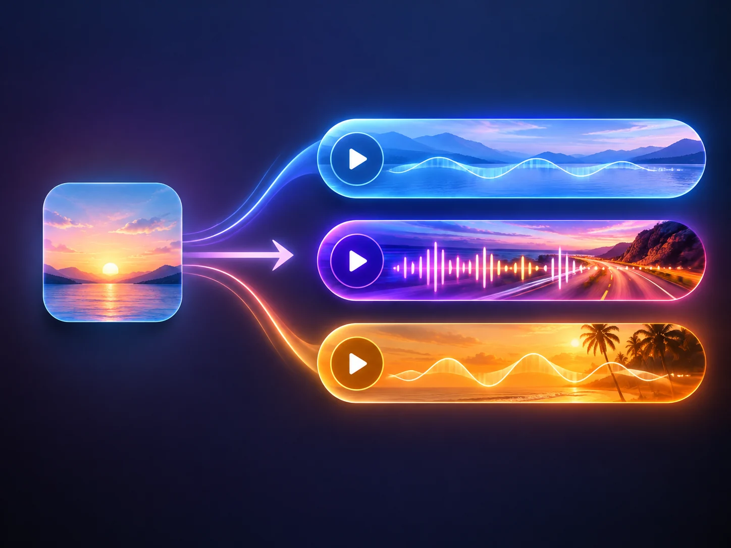 One music direction becoming several generated tracks