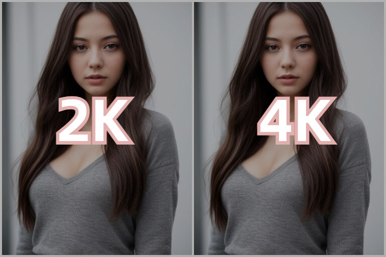 Easily upscale images up to 4K resolution